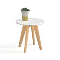 Столик Круглый Jimi единый размер белый LA REDOUTE INTERIEURS  фото, kupilegko.ru